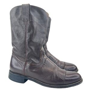 Pecos Bill Men’s Dark Brown Roper Western Cowboy Boots